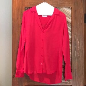 Equipment silk shirt in size small